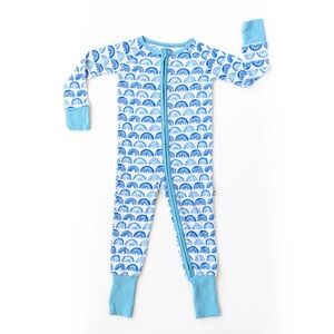 NWOT Little sleepies blue rainbow zippy